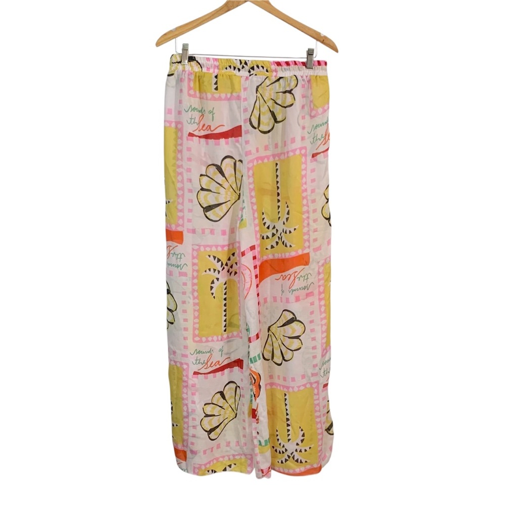 VIOLET SKY  Vibrant Graphic 2 Piece Beach Cover Up Lounge Set Sz XL - Picture 5 of 12
